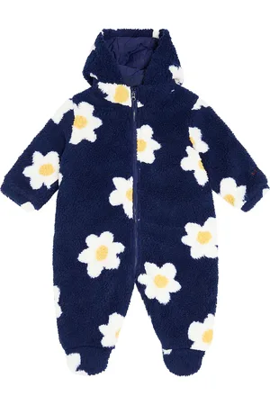 Bobo Choses Baby floral hooded onesie