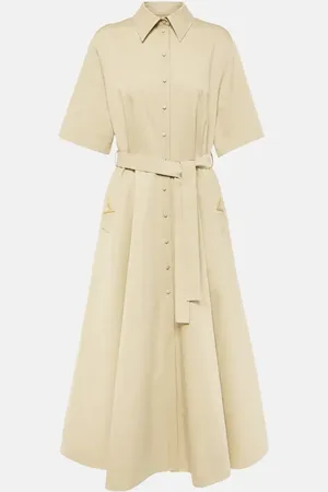 VALENTINO VGold cotton and linen shirt dress