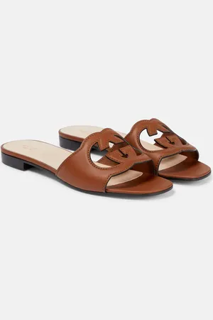 Gucci Interlocking G cutout leather sandals