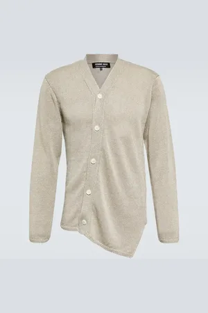 Comme des Garçons Asymmetrical linen cardigan