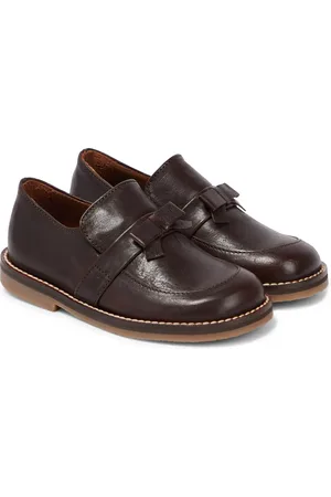 PèPè Bow-detail leather loafers