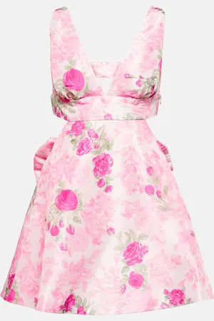 LOVESHACKFANCY Till cutout floral minidress