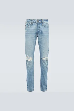 Due Diligence Slim-fit distressed jeans