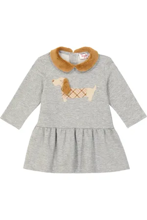Il gufo Baby printed cotton-blend jersey dress