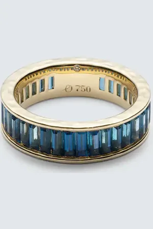 Octavia Elizabeth 18kt gold ring with with topazes