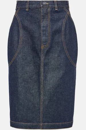 Alaïa Denim pencil skirt