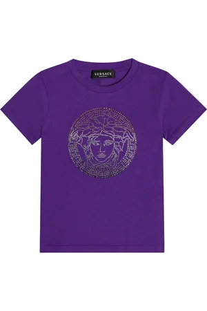VERSACE Medusa embellished cotton jersey T-shirt