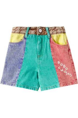 Bobo Choses Colorblocked denim shorts