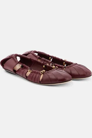 Chloé Luna cutout leather ballet flats