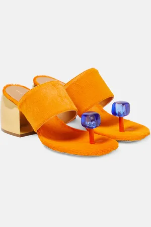 DRIES VAN NOTEN Embellished calf hair mules