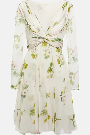 Giambattista Valli Twisted floral silk georgette minidress