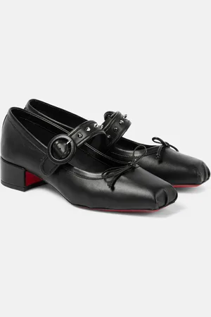 Christian Louboutin Mamastrapita Spikes leather Mary Jane flats