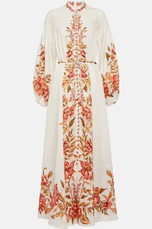 ZIMMERMANN Vacay Billow belted floral linen maxi dress