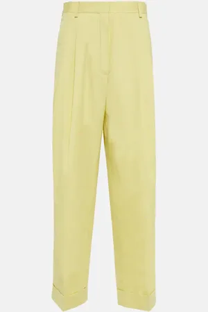 DRIES VAN NOTEN Cuffed cotton poplin pants