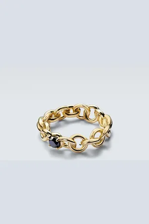 SPINELLI KILCOLLIN Fused Serpens Large 18kt gold ring with diamond