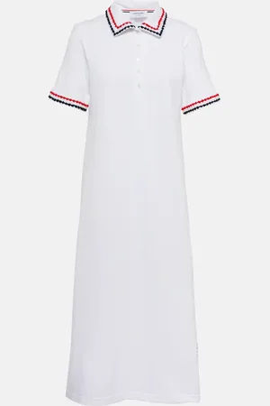 Thom Browne Cotton piquÃ© midi dress