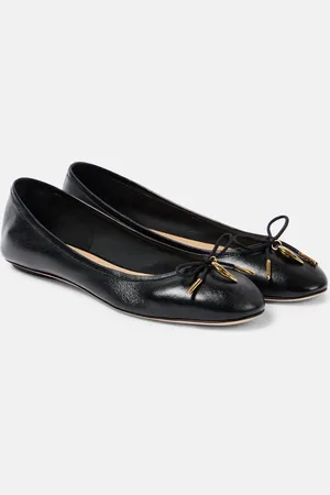 Chloé Iris bow-detail leather ballet flats