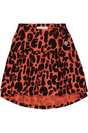 The Animals Observatory Bird printed cotton skirt