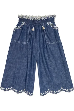 ZIMMERMANN Tiggy Scallop embroidered denim pants