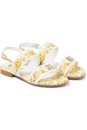 Dolce & Gabbana Printed leather sandals