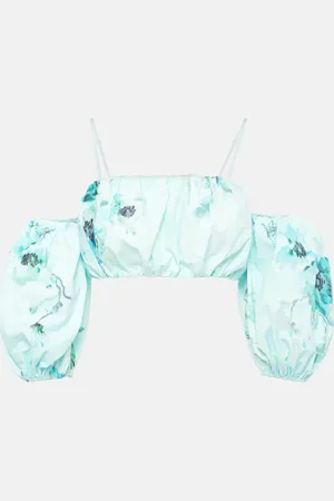 ZIMMERMANN Lightburst floral cotton crop top