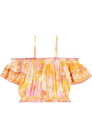 POUPETTE ST BARTH Donna floral off-shoulder top