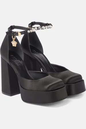 VERSACE Medusa Aevitas satin platform pumps