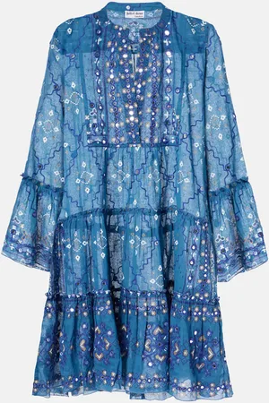 Juliet Dunn Printed cotton minidress