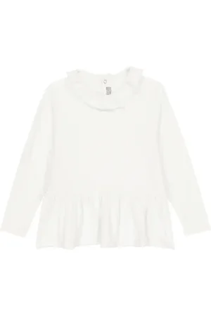 Il gufo Cotton-blend peplum top