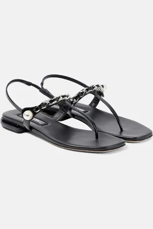 Miu Miu Patent leather thong sandals
