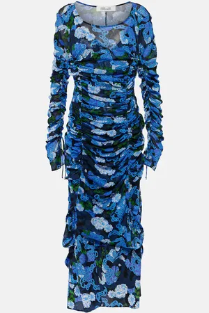 Diane von Furstenberg Corinne printed mesh midi dress