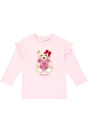 MONNALISA Printed cotton jersey top