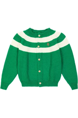 The Animals Observatory Toucan striped wool cardigan