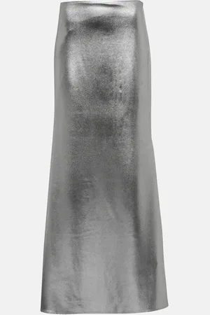 ROTATE Ruched jersey maxi skirt