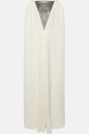Safiyaa Abrielle embellished caped gown