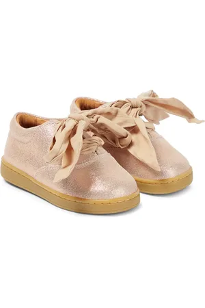 Donsje Emilia metallic leather Derby shoes