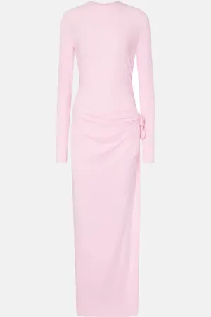 MAGDA BUTRYM Floral-appliquÃ© jersey gown