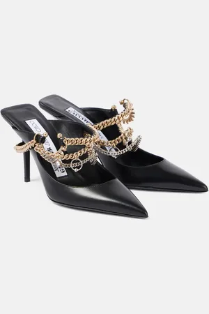 Jimmy Choo X Jean Paul Gaultier embellished leather slingback pumps