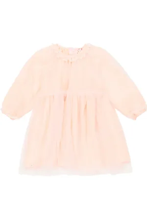 Il gufo Baby embroidered tulle dress