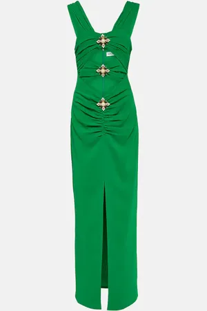 Self-Portrait Embellished cutout crÃªpe gown