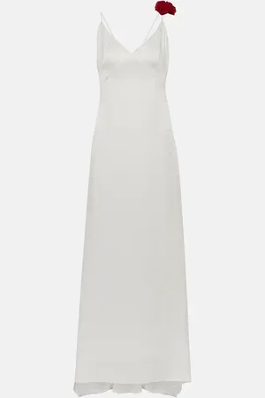 MAGDA BUTRYM Rosette embellished slip gown