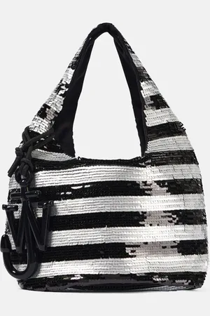 J.W.Anderson Mini striped sequined tote bag