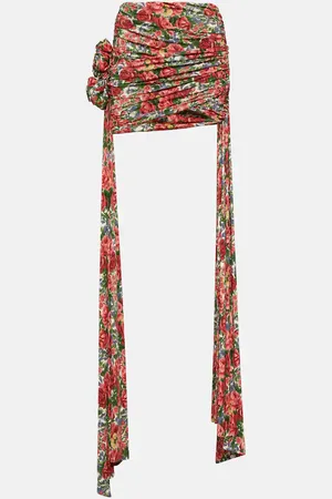 MAGDA BUTRYM Floral draped miniskirt