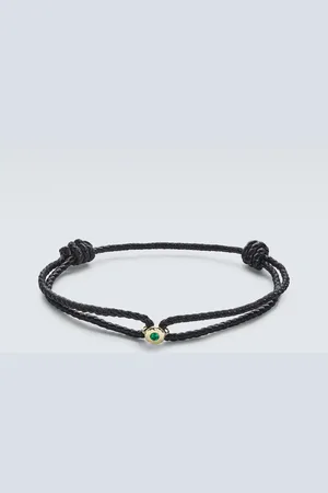 Octavia Elizabeth Parachute Nesting Gem 18kt gold bracelet with emerald