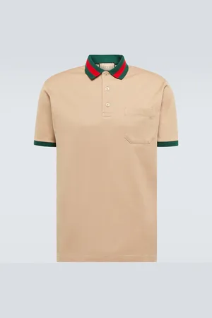 Gucci Web-collar piquÃ© polo shirt
