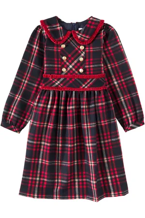PATACHOU Ruffled tartan dress