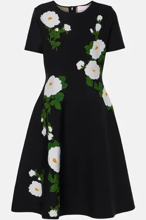 Carolina Herrera Floral jacquard midi dress