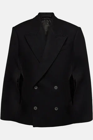 WARDROBE.NYC Double-breasted cropped virgin wool cape