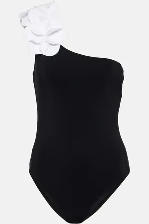 Karla Colletto Tess floral-appliquÃ© swimsuit