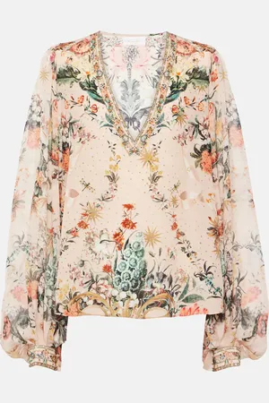 Camilla Floral silk blouse